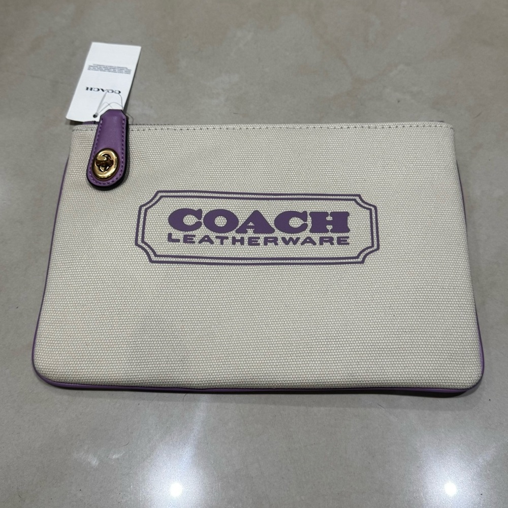 Coach Badge Turnlock Pouch NWT